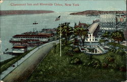 Claremont Inn And Riverside Drive New York, NY Postcard Postcard