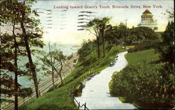 Looking Toward Grant's Tomb, Riverside Drive New York, NY Postcard Postcard