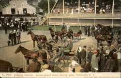 Judging Harness Horses Grand Stand, Driving Park Monticello, NY Postcard Postcard