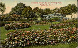 Beautiful Flower Bed At Downing Park Newburgh, NY Postcard Postcard