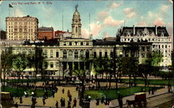 City Hall And Park New York, NY Postcard Postcard