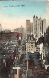 Lower Broadway Postcard