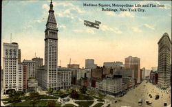 Metropolitan Life And Flat Iron Buildings, Madision Square Postcard