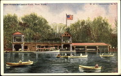 Boat House In Central Park Postcard