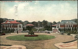 Concourse And Baird Court, Bronx Park New York, NY Postcard Postcard