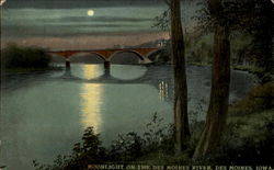 Moonlight On The Des Moines River Postcard