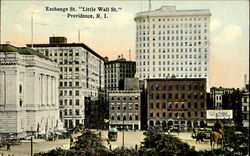 Little Wall St, Exchange St Postcard