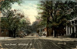 Main Street Windsor, VT Postcard Postcard