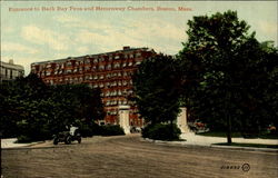 Entrance To Back Bay Fens And Hemenway Chambers Postcard