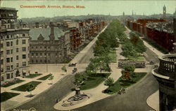 Commonwealth Avenue Boston, MA Postcard Postcard