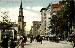 Tremont Street Boston, MA Postcard Postcard