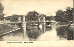 Scene In Public Garden Postcard