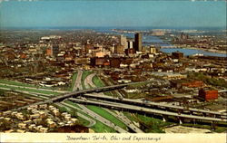 Downtown Toledo Ohio And Expressways Postcard