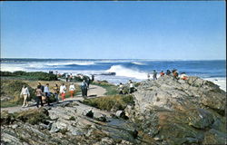 Visitors Watching The Heavy Surf Postcard