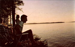 Fishing On Lake, Greenwood State Park Postcard