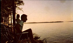 Fishing On Lake, Greenwood State Park Postcard