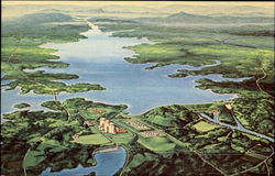 Artists Conception Of Duke Power Company's Keowee Toxaway Project Seneca, SC Postcard Postcard