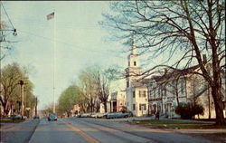 Main Street Newtown, CT Postcard Postcard