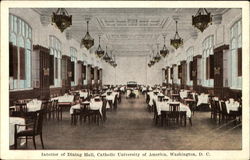 Interior Of Dining Hall, Catholic University of America Washington, DC Washington DC Postcard Postcard