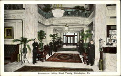 Entrance To Lobby Hotel Vendig, 13th and Filbert Streets Postcard