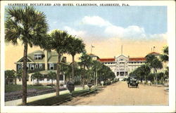 Seabreeze Boulevard And Hotel Clarendon Florida Postcard Postcard