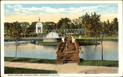 Rustic Bridge, Dignan Park Jacksonville, FL Postcard Postcard