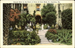 Concert Hour In The Court Of Ponce De Leon Hotel Postcard