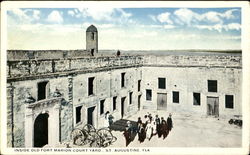 Inside Old Fort Marion Court Yard Postcard