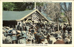 Checker Club, Water Front Park St. Petersburg, FL Postcard Postcard