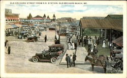 Old Orchard Street From R. R. Station Postcard