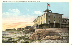 Brant Rock House And Waterfront Postcard