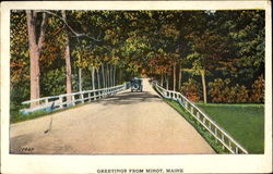 Greetings From Minot Maine Postcard Postcard