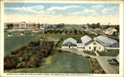 Bird's Eye View Of Agricultural Farm, Rutgers College New Brunswick, NJ Postcard Postcard