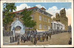 Broadcasting Station Woc Palmer School Of Chiropractic Davenport, IA Postcard Postcard