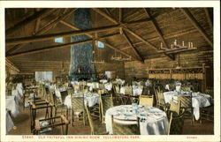 Old Faithful Inn Dining Room Yellowstone National Park Postcard Postcard