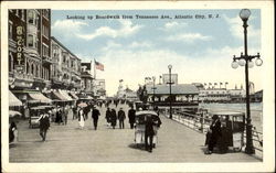 Looking Up Boardwalk, Tennesse Ave. Postcard