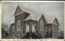 First Baptist Church, Fifth And main Postcard