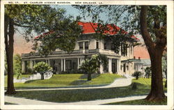 St. Charles Avenue Mansion New Orleans, LA Postcard Postcard