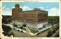 Coronado Hotel, Lindell Boulevard Spring Ave St. Louis, MO Postcard Postcard