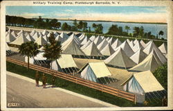 Military Training Camp, Plattsburgh Barracks Postcard