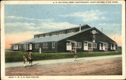 Army Y. M. C. A. Auditorium, U. S. National Army Contonment Camp Devens Ayer, MA Postcard Postcard