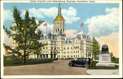 State Capitol And Petersburg Express Hartford, CT Postcard Postcard