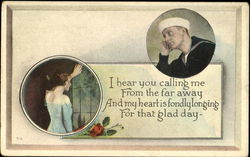 Sailor Romance Navy Postcard Postcard