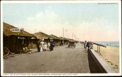 Palm Cottages And Ocean Boulevard, Coronado Tent City California Postcard Postcard