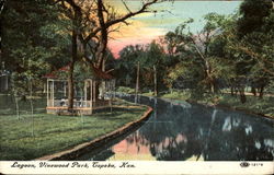 Lagoon, Vinewood Park Topeka, KS Postcard Postcard