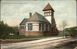 Plumb Memorial Library Shelton, CT Postcard Postcard