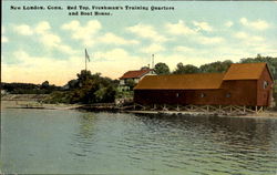 Red Top Freshman's Training Quarters And Boat House New London, CT Postcard Postcard