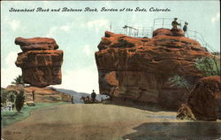 Steamboat Rock And Balance Rock Scenic, CO Postcard Postcard