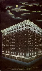 Gas And Electric Building At Night Denver, CO Postcard Postcard