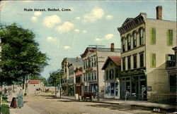 Main Street Bethel, CT Postcard Postcard